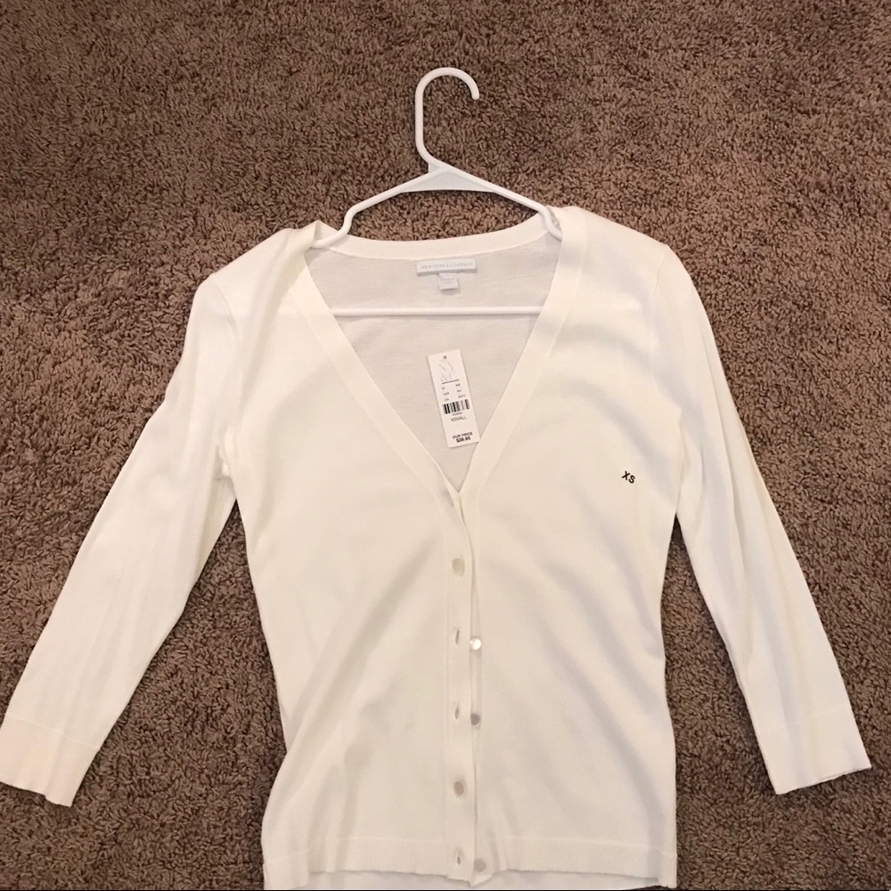 NWT White cardigan